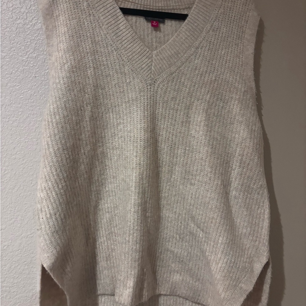 Vince Camuto Cream V-Neck Sweater Vest